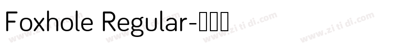 Foxhole Regular字体转换